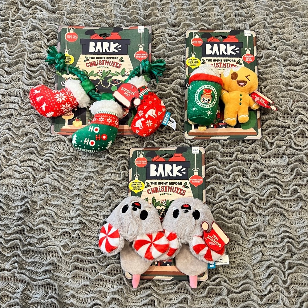 BARK dog toys - Christmas / Holiday 5 pieces